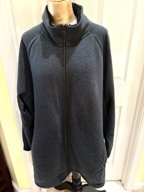 L.L.Bean Dark Gray Full-Zip Cozy Sherpa Lined long Sleeve Jacket 3X